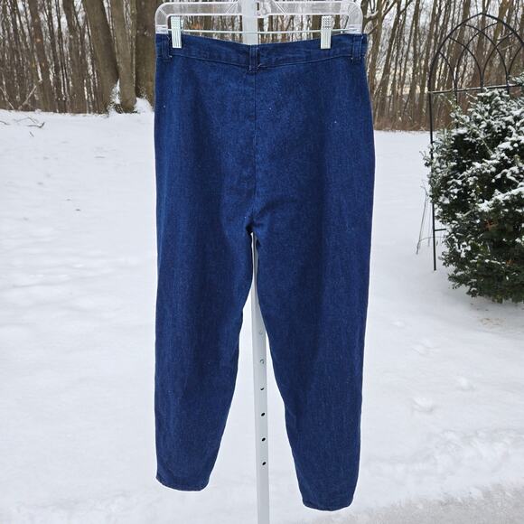 Vintage Cherokee Women's Jeans Pleated Tapered Front Yoke Dark Wash size 12 READ - Picture 3 of 15